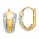 14k Yellow Gold and Rhodium Over 14k Yellow Gold Polished and
Diamond-cut Dangle Earrings