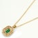 1.79 Ctw Emerald with 0.40 Ctw Diamond Pendant with Chain in 14K YG