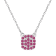 Ruby Sterling Silver Necklace, 16 Inches