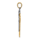 14k Yellow Gold and 14k White Gold Satin Boy with Cap on Left Diamond Pendant