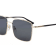 Gucci Gold Tone and Black Frame / Gray Lens Square Sunglasses