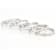 CZ Eternity Band Ring Set of 5 in Rhodium Over Sterling Silver