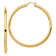 14k Yellow Gold 2 13/16" Polished Tube Hoop Earrings