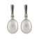 7-7.5mm White Cultured Freshwater Pearl and Cubic Zirconia Rhodium Over
Sterling Silver Earrings