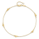14K Yellow Gold Polished and Diamond-cut Heart with 1-inch Extension Anklet