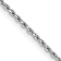 Rhodium Over 14k White Gold 1.15mm Solid Diamond-Cut Rope 14 Inch Chain