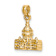 14k Yellow Gold 3D Textured Washington D.C. Capital Building Pendant
