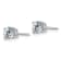 Rhodium Over 14K White Gold 3/4ct. 4.5mm Round D E F Pure Light
Moissanite Earrings