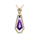 Amethyst And White Zircon Pendant Necklace In 18K Gold Over Sterling
Silver 3.79ctw
