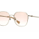 Gucci Silver Tone and Taupe Frame / Pink Lens Sunglasses