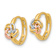 14k Yellow and 14k Rose Gold with Rhodium Over 14k Yellow Gold
7/16" Love Knot Hinged Hoop Earrings