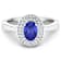 0.91ctw Violet Tanzanite and Diamond 14K White Gold Halo Ring