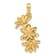 14k Yellow Gold Polished Floral Pendant
