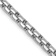 Rhodium Over 14k White Gold 3.6mm Round Box Link 24 Inch Chain