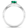 1.24ctw Green Emerald and Diamond 14K White Gold Halo Ring
