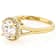 Diamond Simulant Old European Cut And Lab White Sapphire Ring In 18K
Gold Over Sterling Silver 2.75ctw