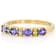 Tanzanite And Multi-Color Lab-Grown Diamond Ring In 18K Gold Over
Sterling Silver 0.64ctw