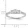 Rhodium Over 14K White Gold Lab-Grown Diamond SI1/SI2, G H I, 3-Stone
Engagement Ring