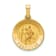 14K Yellow Gold Polished and Satin St. Christopher Medal Hollow Pendant