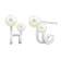 4-4.5mm and 6-6.5mm Round White Freshwater Pearl Sterling Silver Earrings