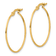 14k Yellow Gold Polished 1 1/16" Knife Edge Hoop Earrings