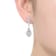 CZ Cluster Drop Earrings In Sterling Silver