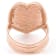 Hammered Heart Ring In 14K Rose Gold Over Sterling Silver