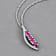 Natural Ruby And Diamond Necklace 14K White Gold Pendant with Chain Gift
For Women