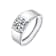 Sleek CZ Band Ring In White Rhodium Over Brass