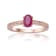 Red Ruby with Moissanite Accents 14K Rose Gold Over Sterling Silver
Solitaire Ring