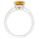 10x8mm Oval Citrine Rhodium Over Sterling Silver Ring