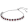 Rhodolite Bolo Bracelet In Sterling Silver 4.20ctw