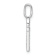 14K White Gold Diamond Lower Case Letter F Initial Pendant