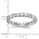 Rhodium Over 14K White Gold Lab Grown Diamond SI+, H+, Eternity Band