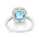 Aquamarine Color CZ Solitaire Ring In Sterling Silver 3.53ctw
