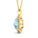 1.90ctw 14K Yellow Gold Aquamarine and White Diamond Pendant with 18
inch Cable Chain