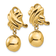 14k Yellow Gold Non-pierced Fancy Ball Dangle Earrings