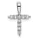 Rhodium Over 14K White Gold Lab Grown Diamond Letter T Initial Pendant
