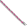 Rhodium Over 14k White Gold Oval Lab Created Pink Sapphire and Diamond Bracelet