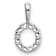 Rhodium Over 14K White Gold Lab Grown Diamond Letter O Initial Pendant
