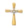 14k Yellow Gold Diamond Cross Slide Pendant