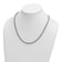 Rhodium Over Sterling Silver Polished 3.2mm Box 24 Inch Chain
