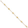 14k Yellow Gold Textured Brushed and Polished Stars Link Bracelet