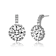 CZ Halo Drop Earrings In Sterling Silver 7.1ctw