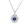 Rhodium Over Sterling Silver 7mm Round Tanzanite and Cubic Zirconia
Pendant 1.50ctw