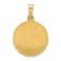 14K Yellow Gold Polished and Satin Sacred Heart of Jesus Medal Hollow Pendant