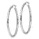 Rhodium Over Sterling Silver 3.00mm Diamond-cut Hoop Earrings
