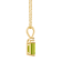 7x5mm Emerald Cut Peridot with Diamond Accent 14k Yellow Gold Pendant
With Chain