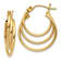 14K Yellow Gold 11/16" Triple Hoop Earrings