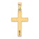 14k Yellow Gold Sandblasted Cross Pendant